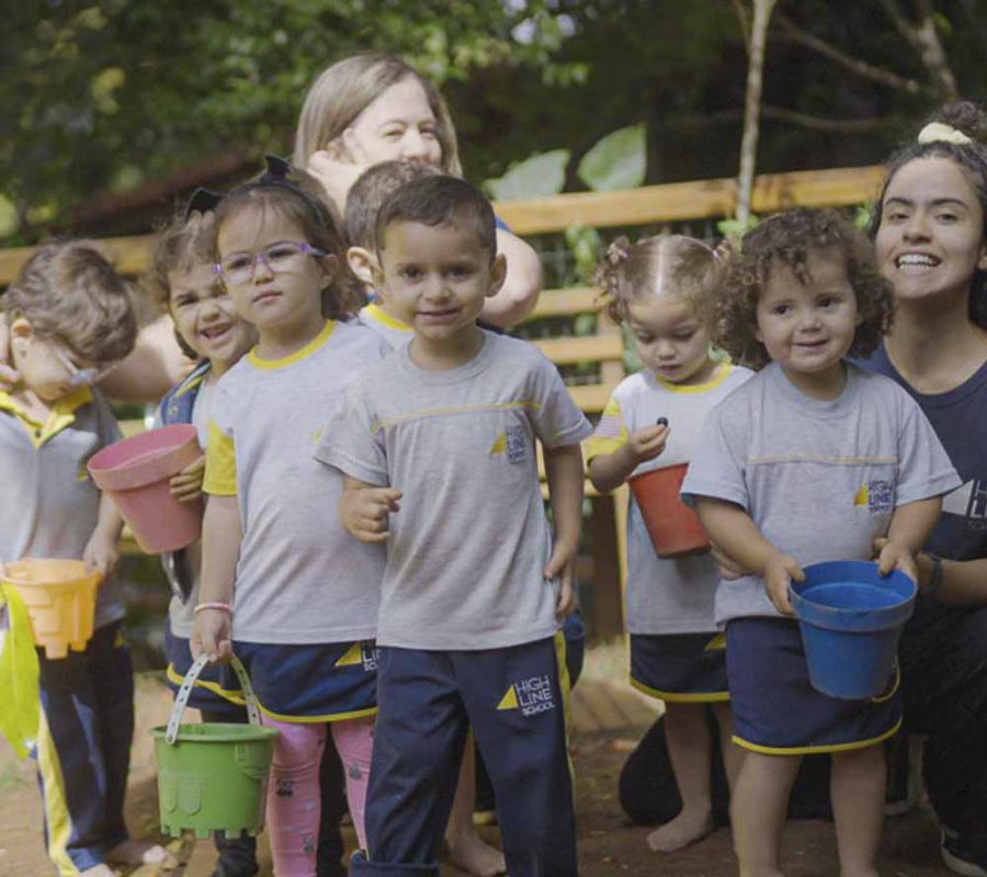 Alunos da educação infantil I da High Line American School Cantareira