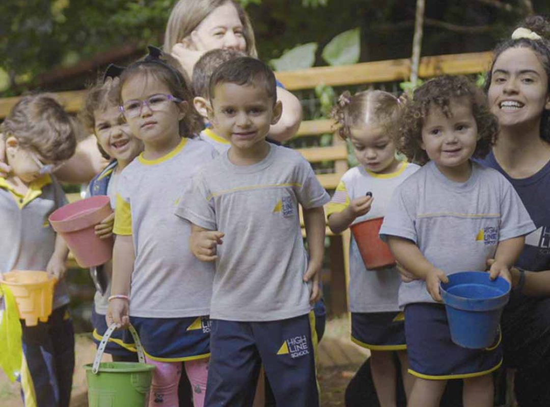 Alunos da educação infantil I da High Line American School Cantareira